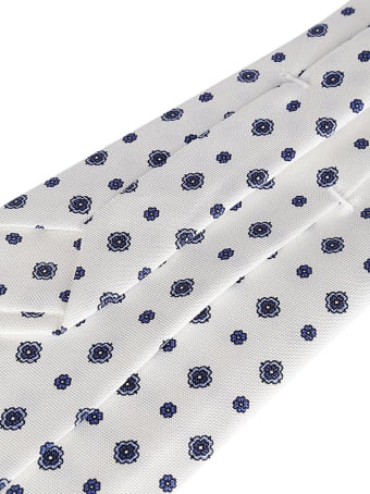 Barba Napoli White Silk Tie