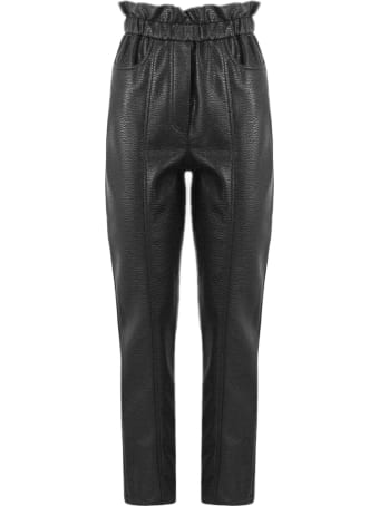 Philosophy di Lorenzo Serafini Black Trousers In Faux Leather