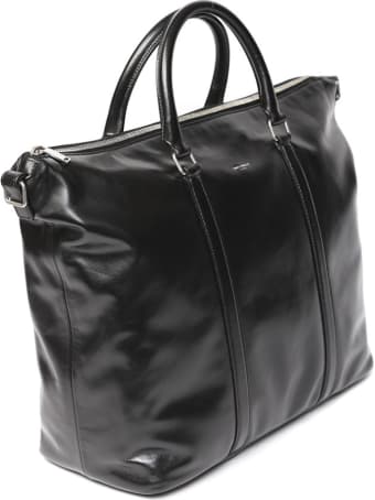Saint Laurent Supple Sac De Jour Black Leather Duffle Bag