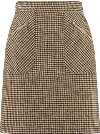 ALEXACHUNG Checked Mini-skirt