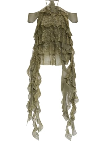Blumarine Lace Top With Flounces