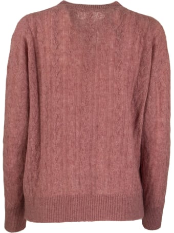 Agnona Mixed Points Crew Neck Cashmere And Silk