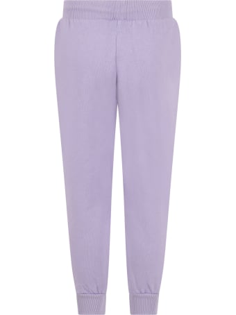 Mini Rodini Purple Sweatpants For Kids With Dog