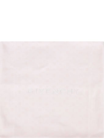 Givenchy Pink Blanket With Logo For Baby Girl