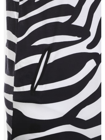 Dsquared2 Cotton Midi Dress With Zebra Print
