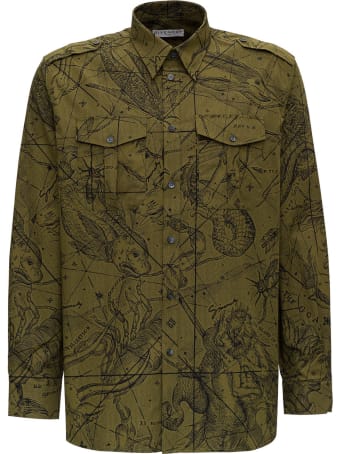 Givenchy Army Shirt In Cotton With Astral Pattern
