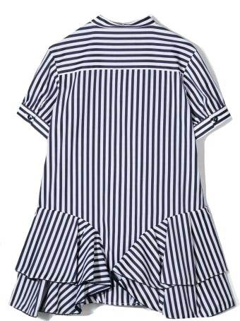 Alberta Ferretti Blue And White Cotton Dress