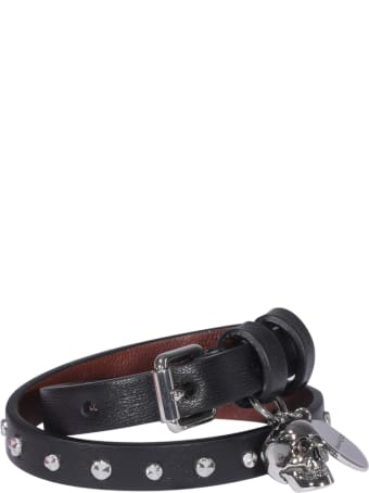 Alexander McQueen Double Wrap Skull Bracelet