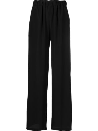 Parosh Wide Leg Abotay Black Trousers