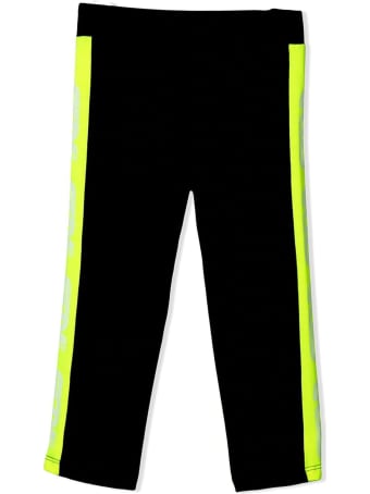 GCDS Black Cotton Blend Leggings
