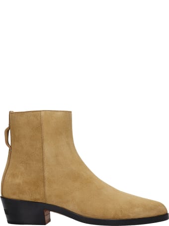 FEAROFGODZEGNA Ankle Boots In Beige Suede