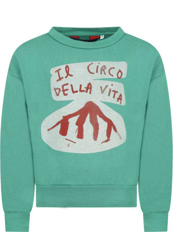 The Animals Observatory Green Sweatshirt For Kids