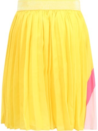 Billieblush Yellow Skirt For Girl With Rainbow
