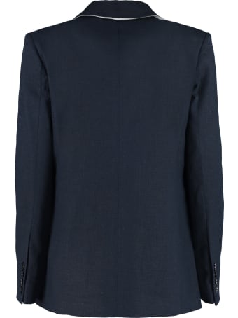 Giada Benincasa Cotton Blend Double-breasted Blazer