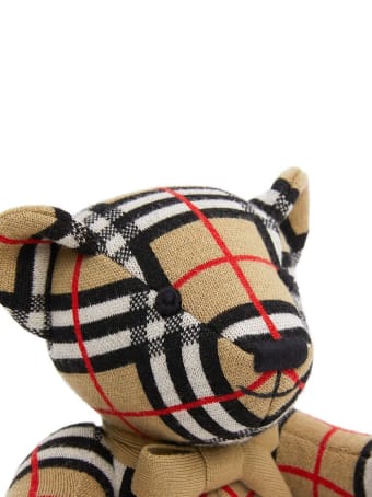 Burberry Vintage Check Teddy Bear In Merino Wool