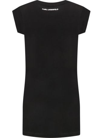 Karl Lagerfeld Black Dress For Girl With Choupette