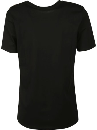 Balmain Button Embellished Logo T-shirt