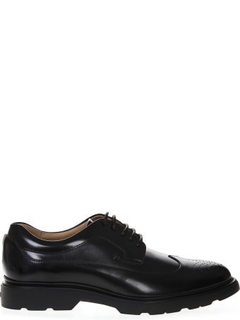Hogan Scarpe Route H304 In Pelle Nera