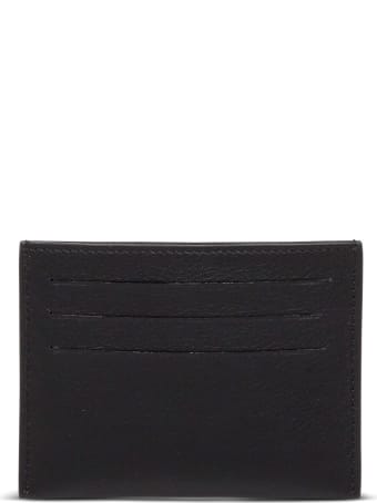 Givenchy Black Leather Card Holder With Contrasting Logo