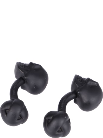Alexander McQueen Black Brass 3d Skull Cufflinks