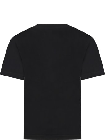 Balenciaga Black T-shirt For Kids With Logos