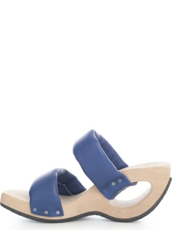 Trippen Open Toe Sandal W/double Strap And Holed Heel