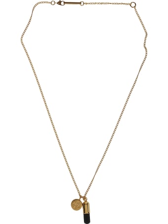 AMBUSH Gold-tone And Black Silver Necklace