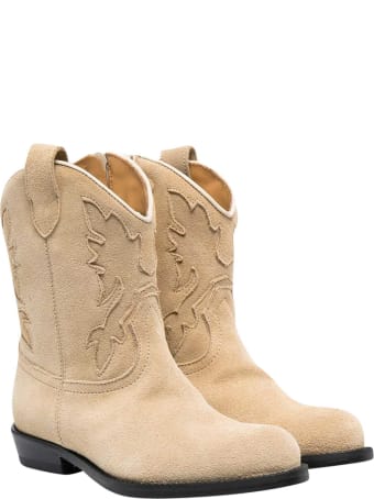 Gallucci Beige Cowboy Boots