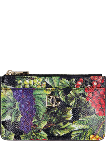 Dolce & Gabbana Printed Leather Card Holder