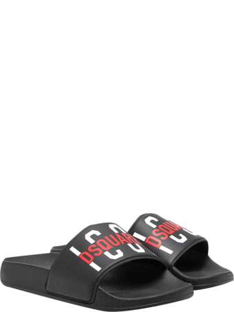 Dsquared2 Black Slippers Teen