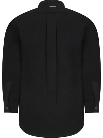 Comme des Garçons Play Black Shirt For Kids With Black Heart