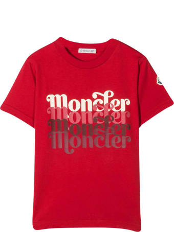 Moncler Red T-shirt With Print