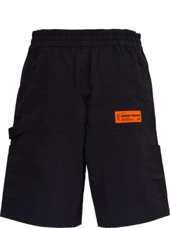 HERON PRESTON Black Nylon Bermuda Shorts