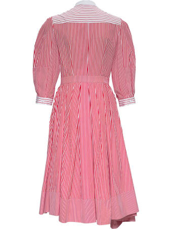 Alexander McQueen Patchwork Striped Chemisier Dress