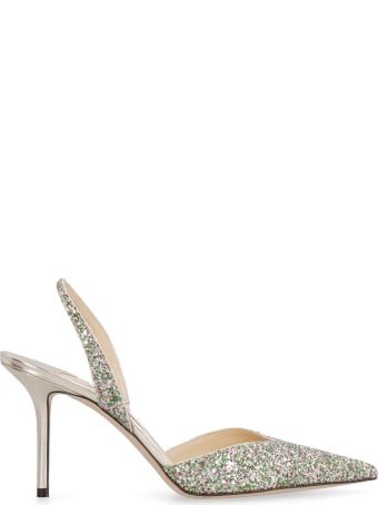 Jimmy Choo Thandi 85 Leather Slingback Pumps