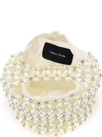 Simone Rocha Small Tote Bag With Pearls And Crystals