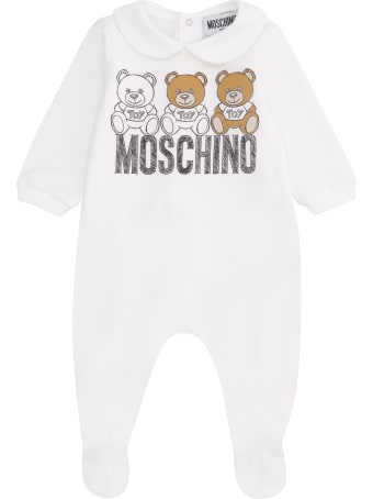 Moschino Logo Print Long Baby-romper
