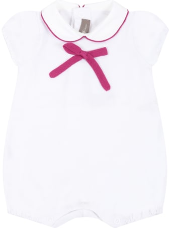 Little Bear White Romper For Baby Girl