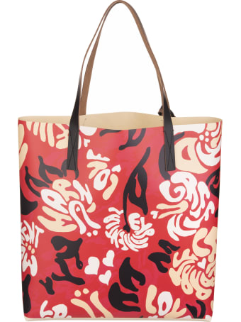 Marni Floral Print Shopper Bag