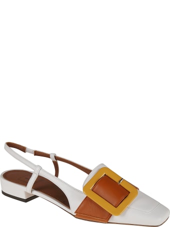L'Autre Chose Slingback Buckle Applique Sandals