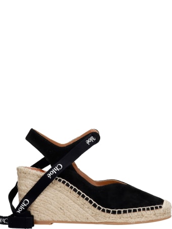 Chloé Wedges In Black Suede