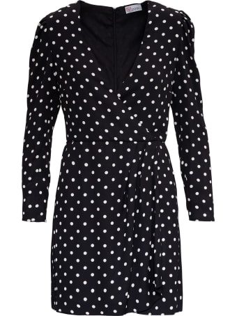 RED Valentino Polka Dots Pattern Dress In Crepe