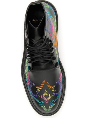 Dawni Western Rainbow Combat Boots