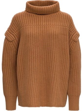 Loulou Studio Jumper With Funnel Neck And Dropped Shoulders