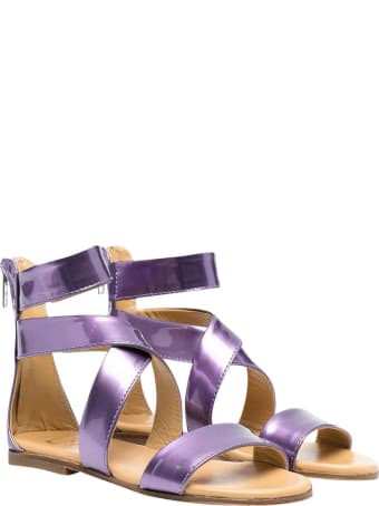 Gallucci Metallic Purple Sandals Teen Kids