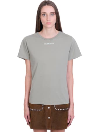 Golden Goose Ania T-shirt In Khaki Cotton