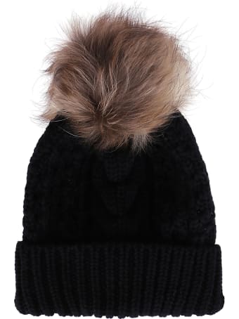 Woolrich Black Wool Beanie Hat