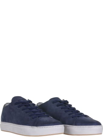 Crime london Sneakers In Blue Nabuk