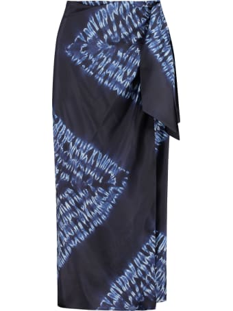 Parosh Setay Printed Silk Skirt