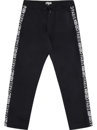 Kenzo Kids Logoed Side Stripes Track-pants